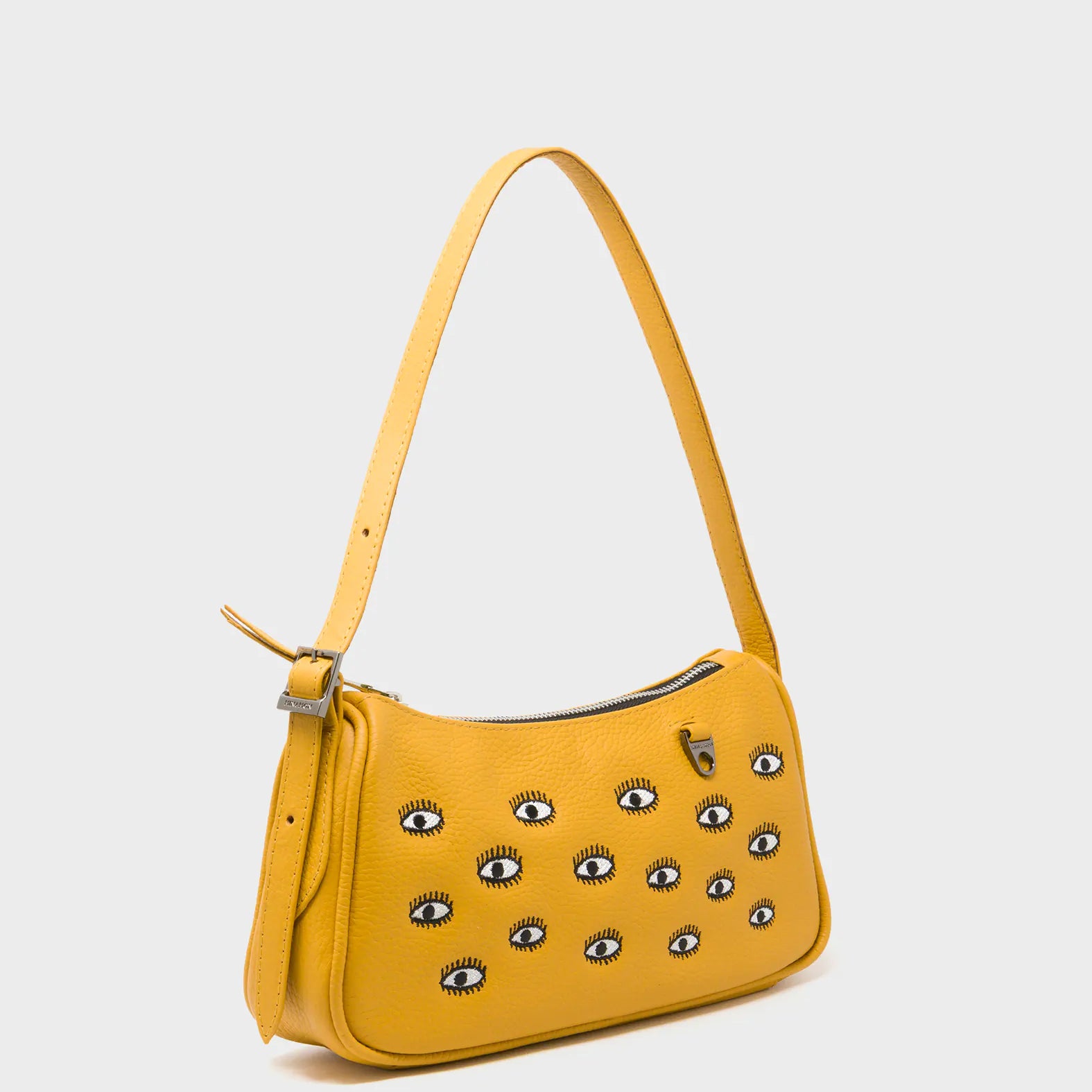 Lucas Hobo Mini Golden Glow Handbag - All Over Eyes Embroidery - Main View