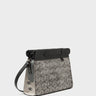 Vali Small Crossbody Moonwalk Gray Leather Bag - Cubes Print - Main View