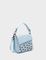 Anastasio Micro Crossbody Handbag Light Blue Leather - All Over Eyes Embroidery - Main View