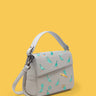 Anastasio Mini Crossbody Handbag Moonwalk Gray Leather - Pigeonista Embroidery - Main View