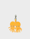 Octotwins Charm - Marigold Leather Keychain
