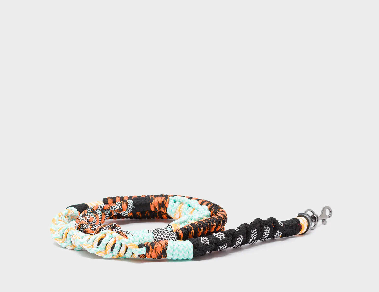 Detachable Shoulder Strap - Yellow, Orange and Black Handwoven Paracord - Product View