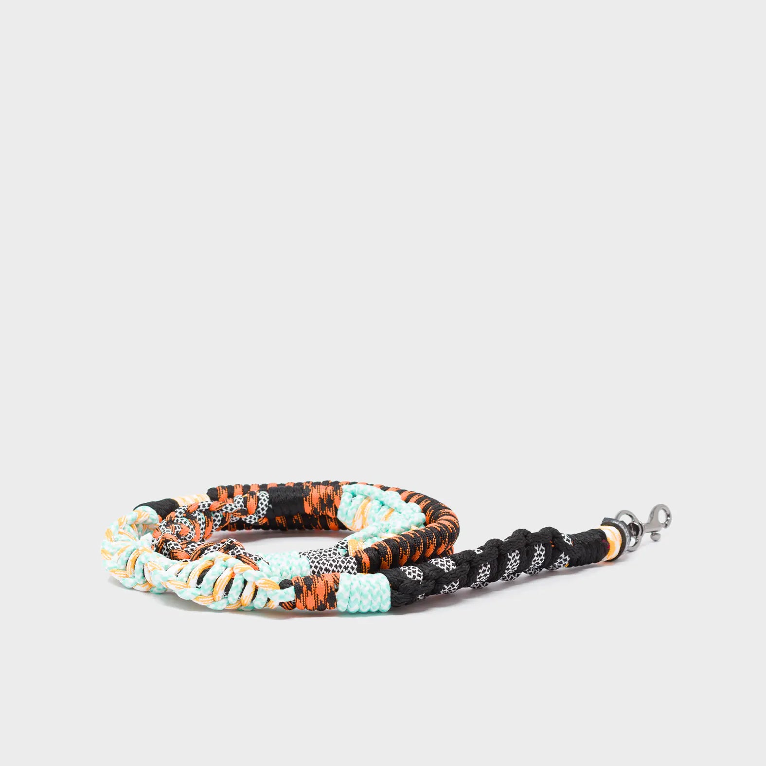 Detachable Shoulder Strap - Yellow, Orange and Black Handwoven Paracord - Product View
