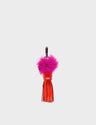 Callie Marie Mayne - Fiesta Red Leather and Fuchsia Faux Fur - Front