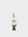 Monster Charm - Gray Faux Fur and Black Leather Boots