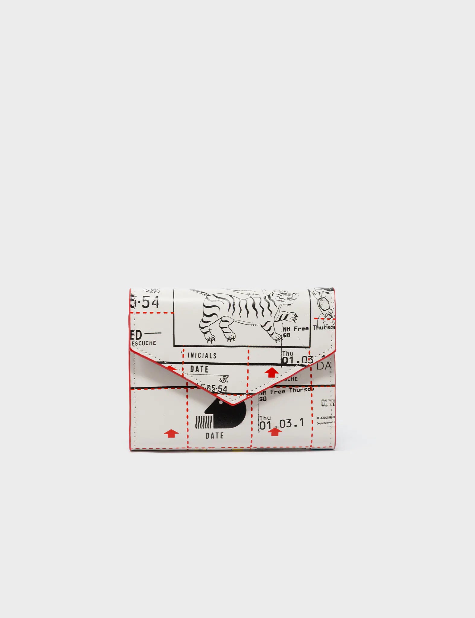 Fiona Cream Leather Wallet - Kind Type Design - Front