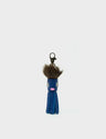Calamari Charm - Royal Blue and  Brown Fur Keychain