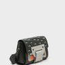 Cael Black and Moonwalk Gray Mini Shoulder Bag - All Over Eyes Embroidery - Main View