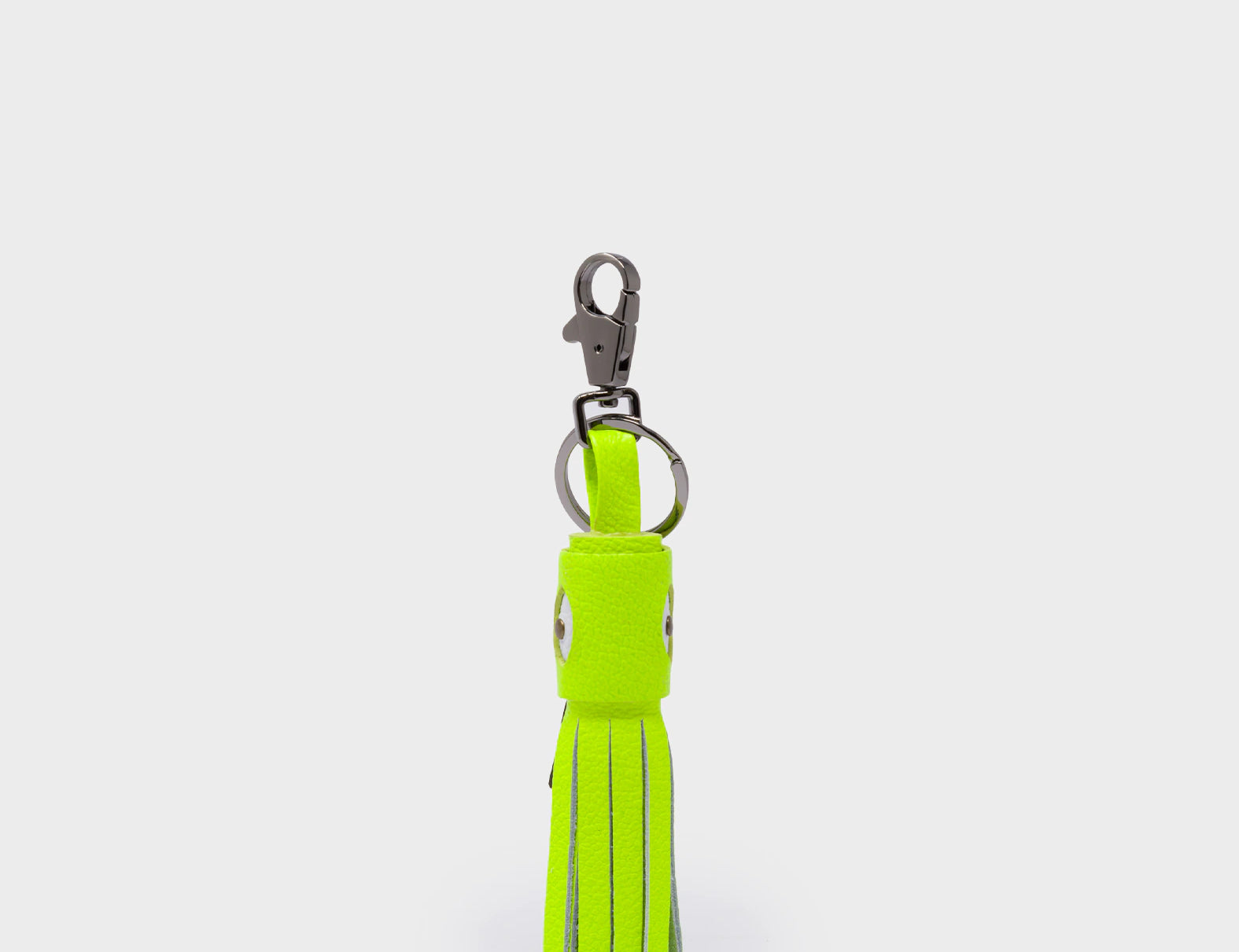 Callie Marie Hue Charm - Neon Lime Leather Keychain