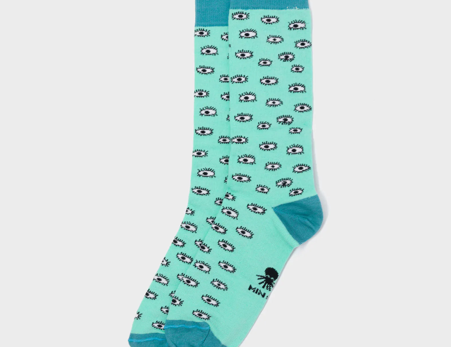 Light Blue Socks - All Over Eyes - Left Side View