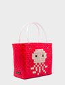 Medium Red Handwoven Market Bag - Octopus Design