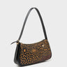 Lucas Hobo Mini Black Handbag - Retro Tiger Embroidery - Side View