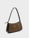 Lucas Hobo Mini Black Handbag - Retro Tiger Embroidery