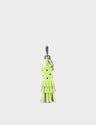 Oliver The Ox Charm - Sharp Green Leather Keychain - front