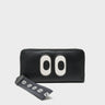 Francis Black Leather Wallet - Look Up Design - Front