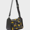 Houston Black Leather Shoulder Bag - Tiger Rumble - Main View