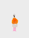 Monster Charm - Orange Fur and Neon Pink Leather Boots