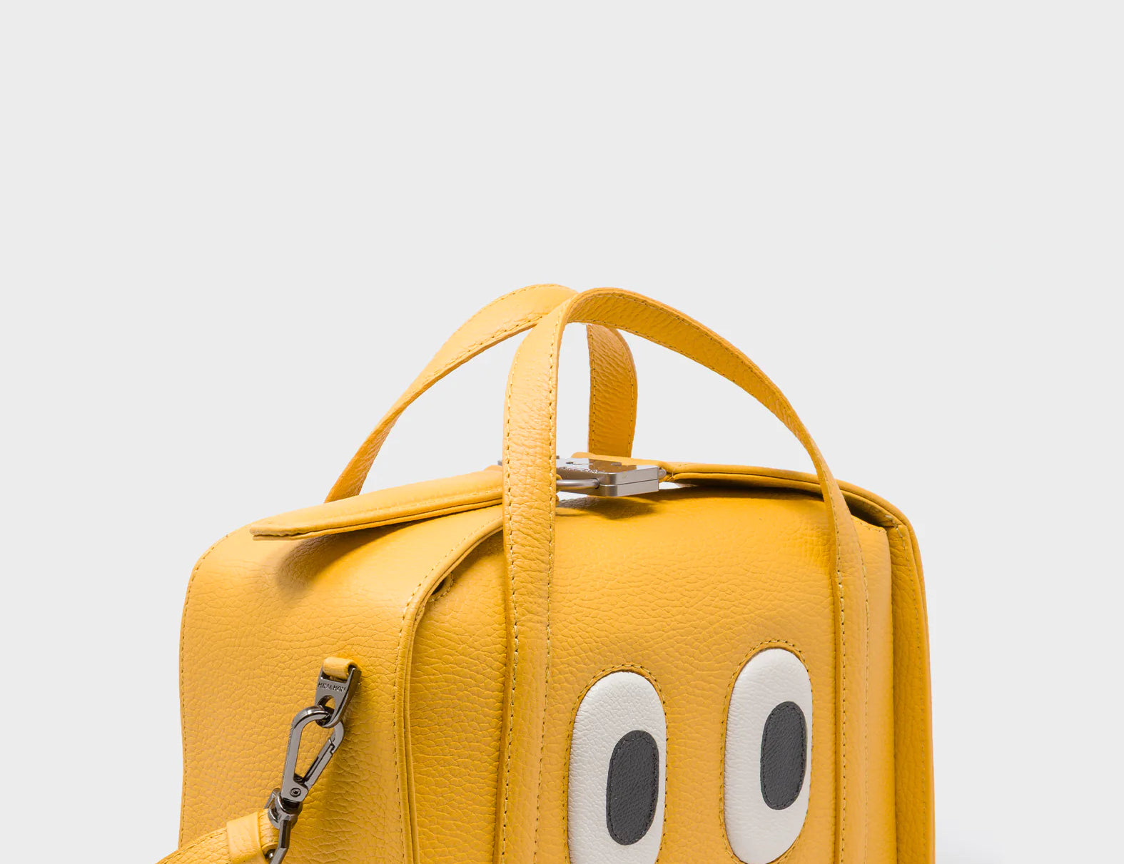 Benji Medium Crossbody Golden Glow Leather Bag - Look Up 👀 - Main View