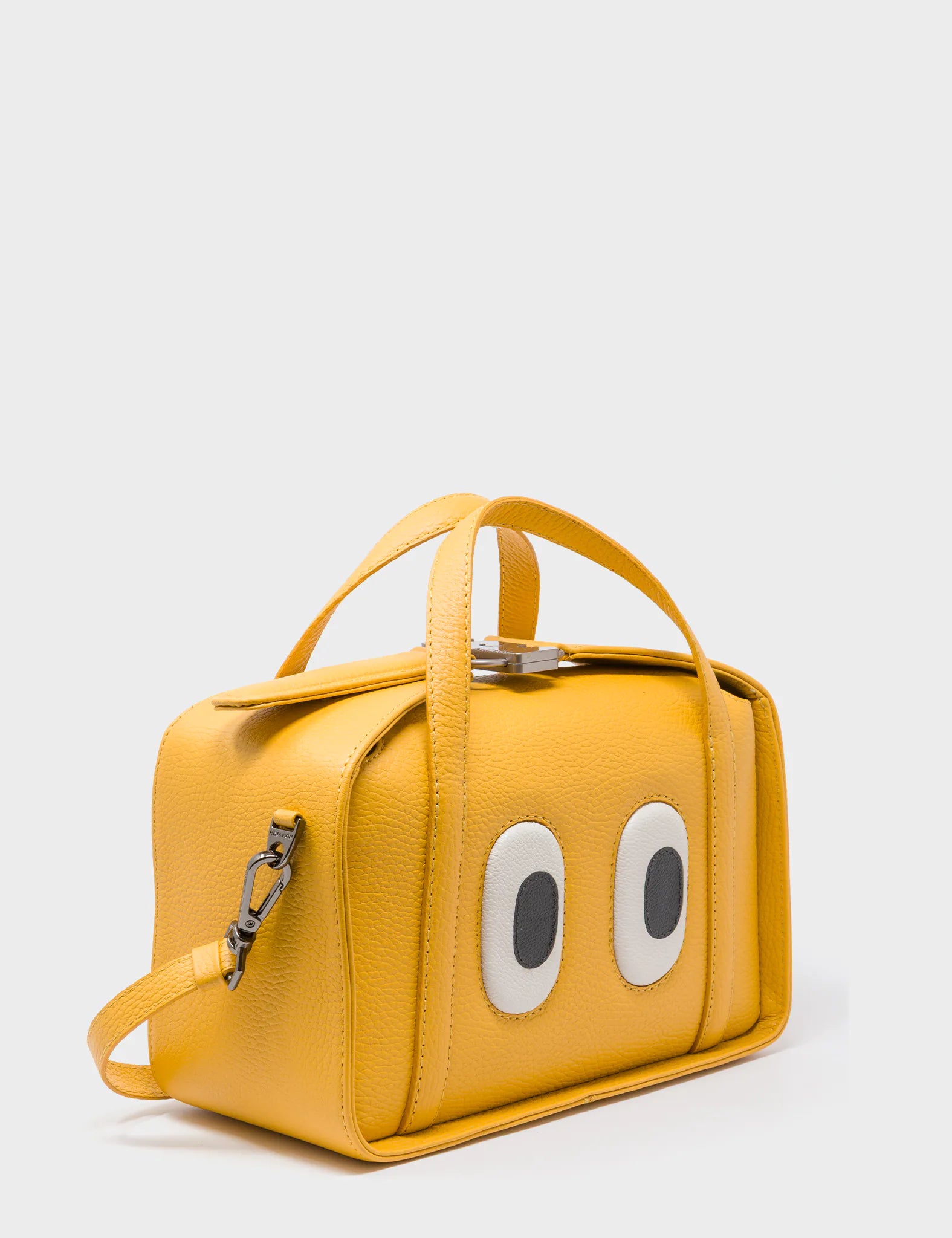 Benji Medium Crossbody Golden Glow Leather Bag - Look Up 👀 - Main View