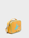 Verto Golden Glow Leather Crossbody Bag - Pigeonista Embroidery - Main View