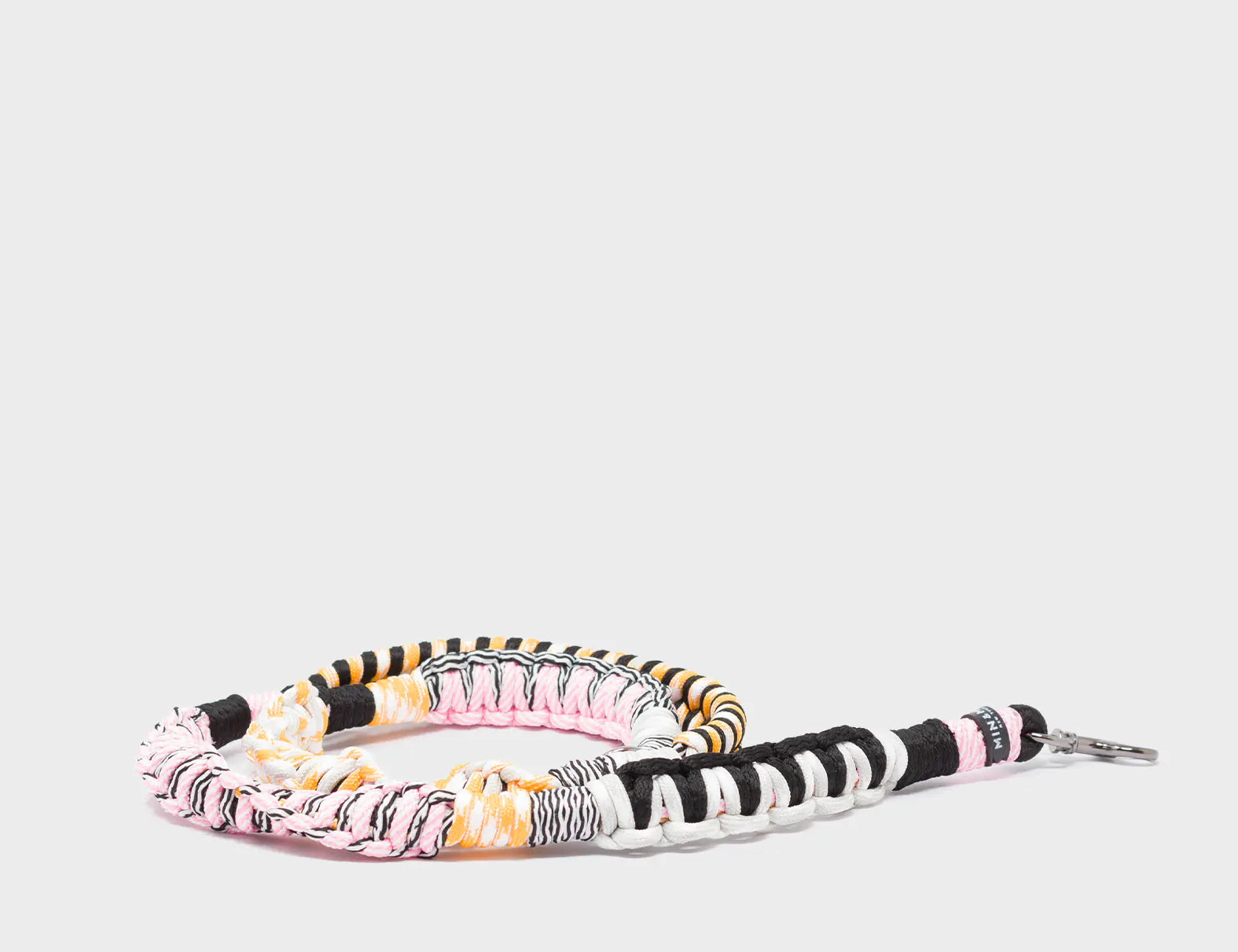 Detachable Shoulder Strap - Yellow, Pink and Black Handwoven Paracord - Product View