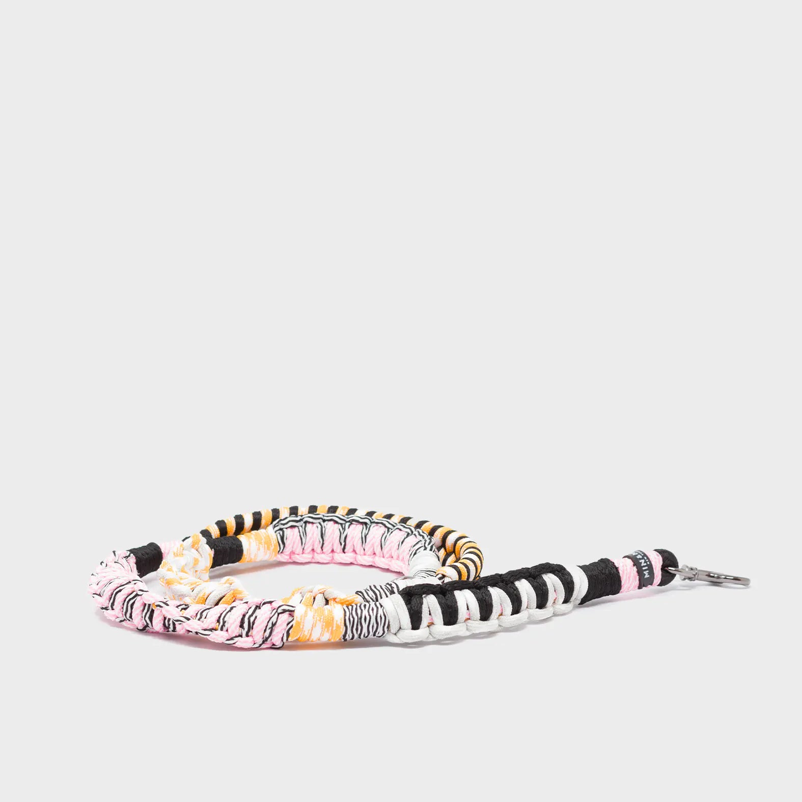Detachable Shoulder Strap - Yellow, Pink and Black Handwoven Paracord - Product View