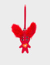 Fluffy Fella - Jester Red Leather Bag Charm
