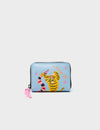 Frodo Splish Splash Blue Leather Zip Around Wallet - Creatures of the Future Embroidery