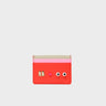 Filium Fiesta Red Leather Cardholder - Studs - Front
