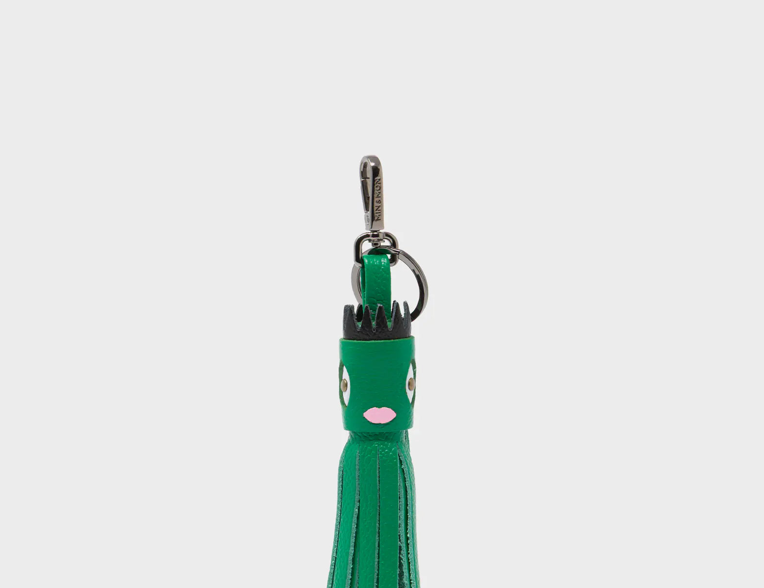 Queen Callie Marie Charm - Ireland Green Leather Keychain - Front