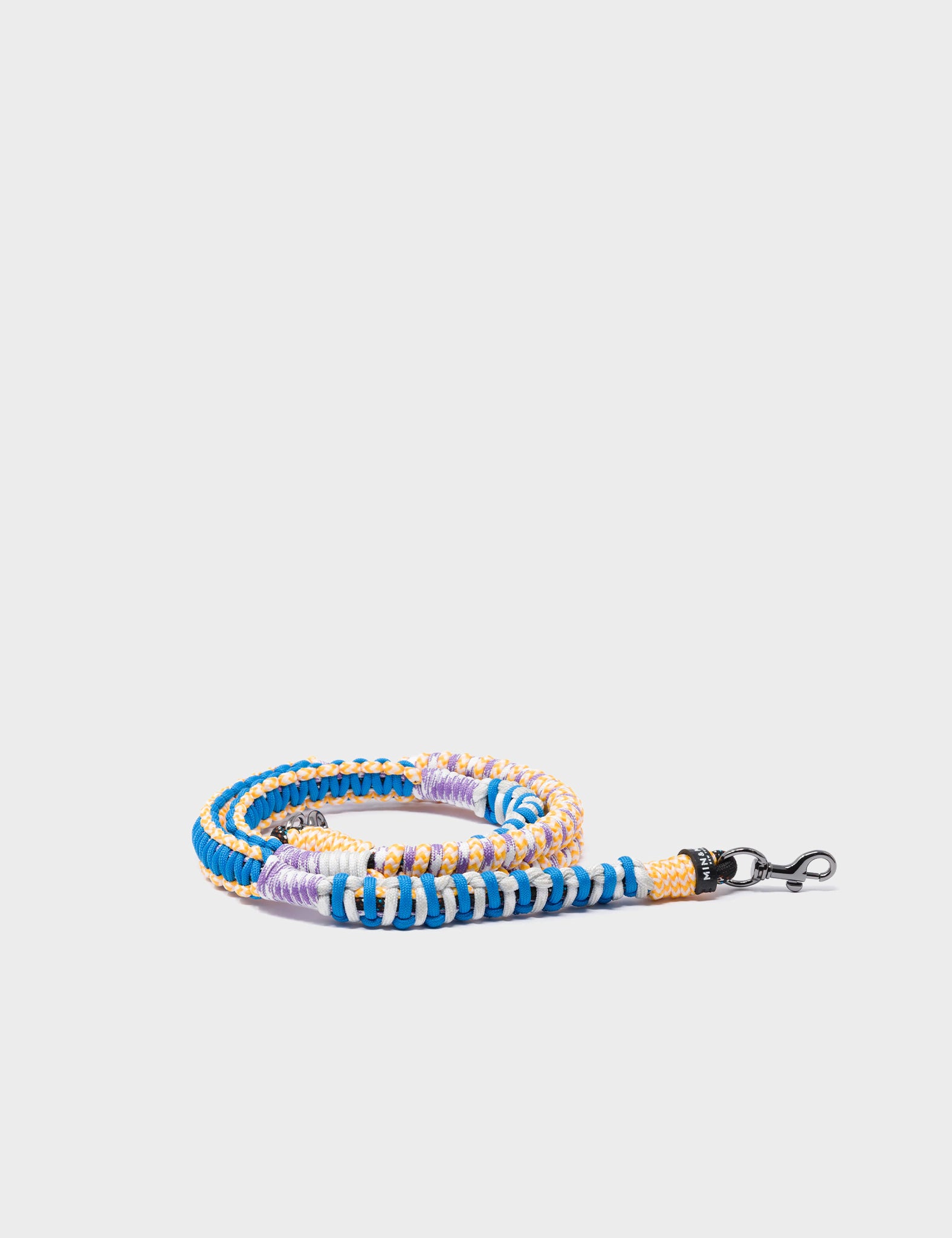 Detachable Shoulder Strap - Yellow and Blue Handwoven Paracord - Product View