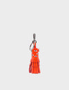 Oliver The Ox Charm - Fiesta Red Leather Keychain