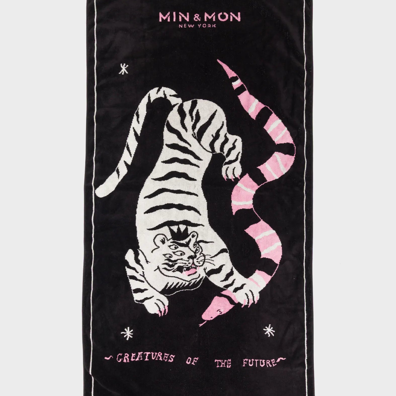 Beach Cotton Towel - Creatures of the Future Design - Front