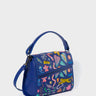 Anastasio Mini Crossbody Handbag Royal Blue Leather - Autumn Blush Embroidery - Main View