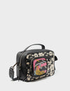 Ilan Radio Medium Black Crossbody Bag - Tangle Tales Black Design