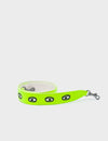 Detachable Neon Yellow Leather Shoulder Strap - All Over Eyes Embroidery