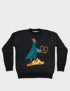 Black Cotton Sweater - Urban Pigeon