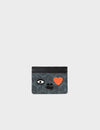 Filium Black Leather Cardholder - Cubes Design