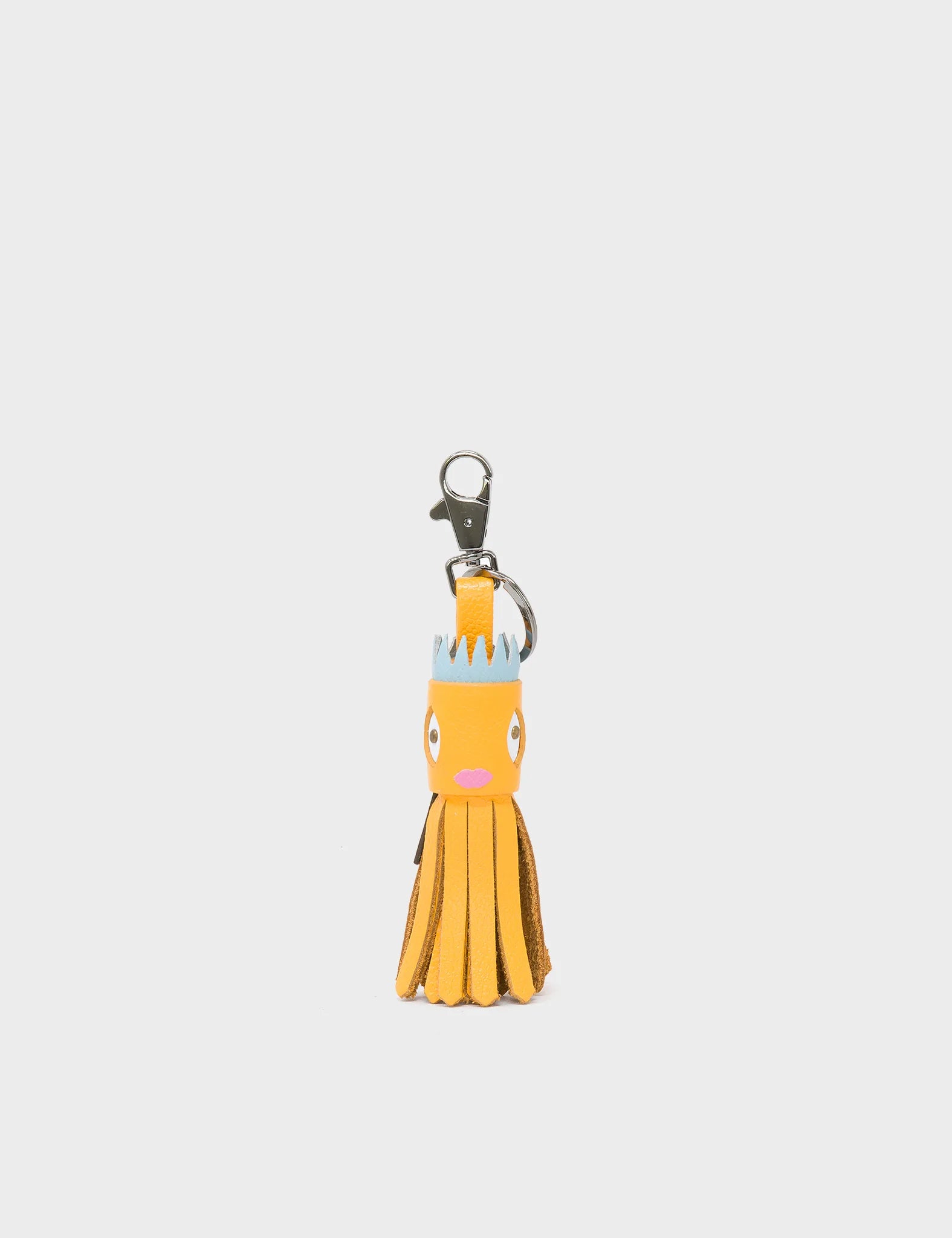 Marigold Leather Keychain - Squid Charm 