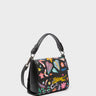 Anastasio Micro Crossbody Handbag Black Leather - Autumn Blush Embroidery - Main View