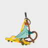 Pigeonista - Oceanic Green Leather Keychain - Front