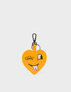 Hearty Smile Charm - Marigold Leather Keychain
