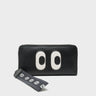 Francis Black Leather Wallet - Look Up Design - Front