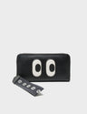 Francis Black Leather Wallet - Look Up Design - Front