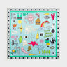 Blue Silk Scarf - Dreams Can Come True - Front