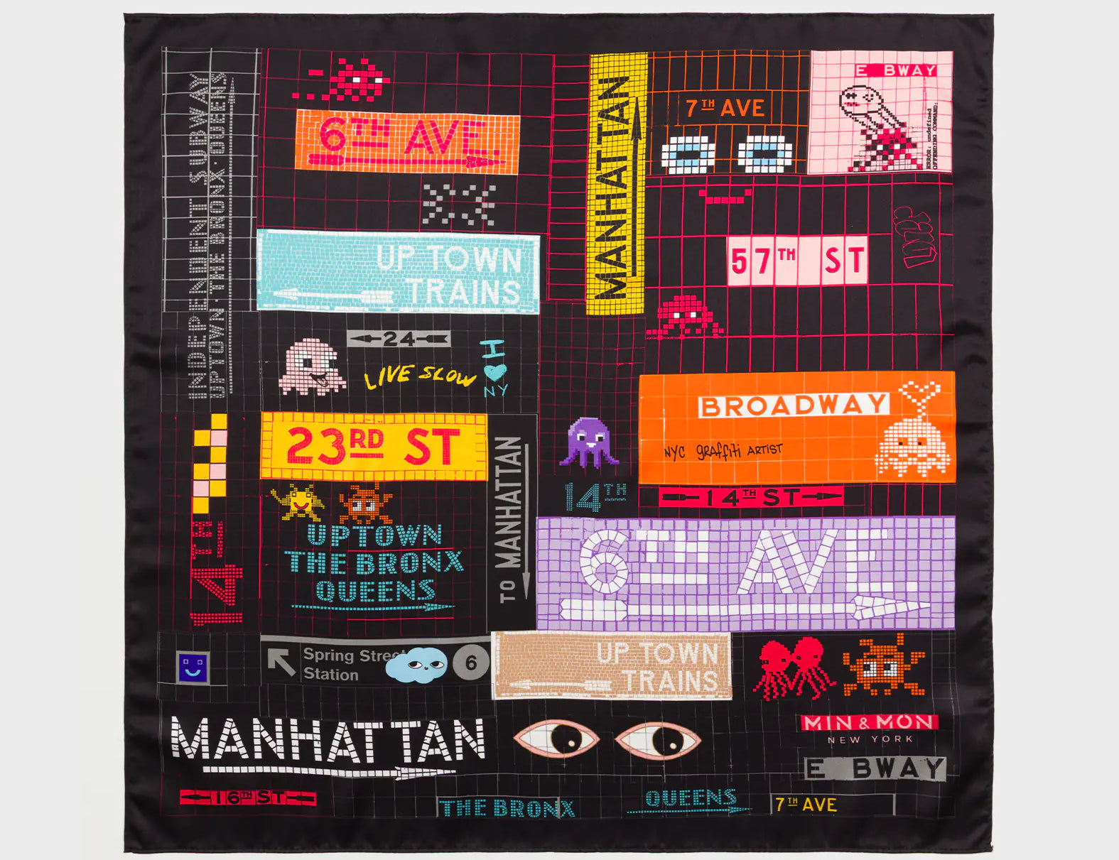 Black Silk Scarf - Subway Stories - front