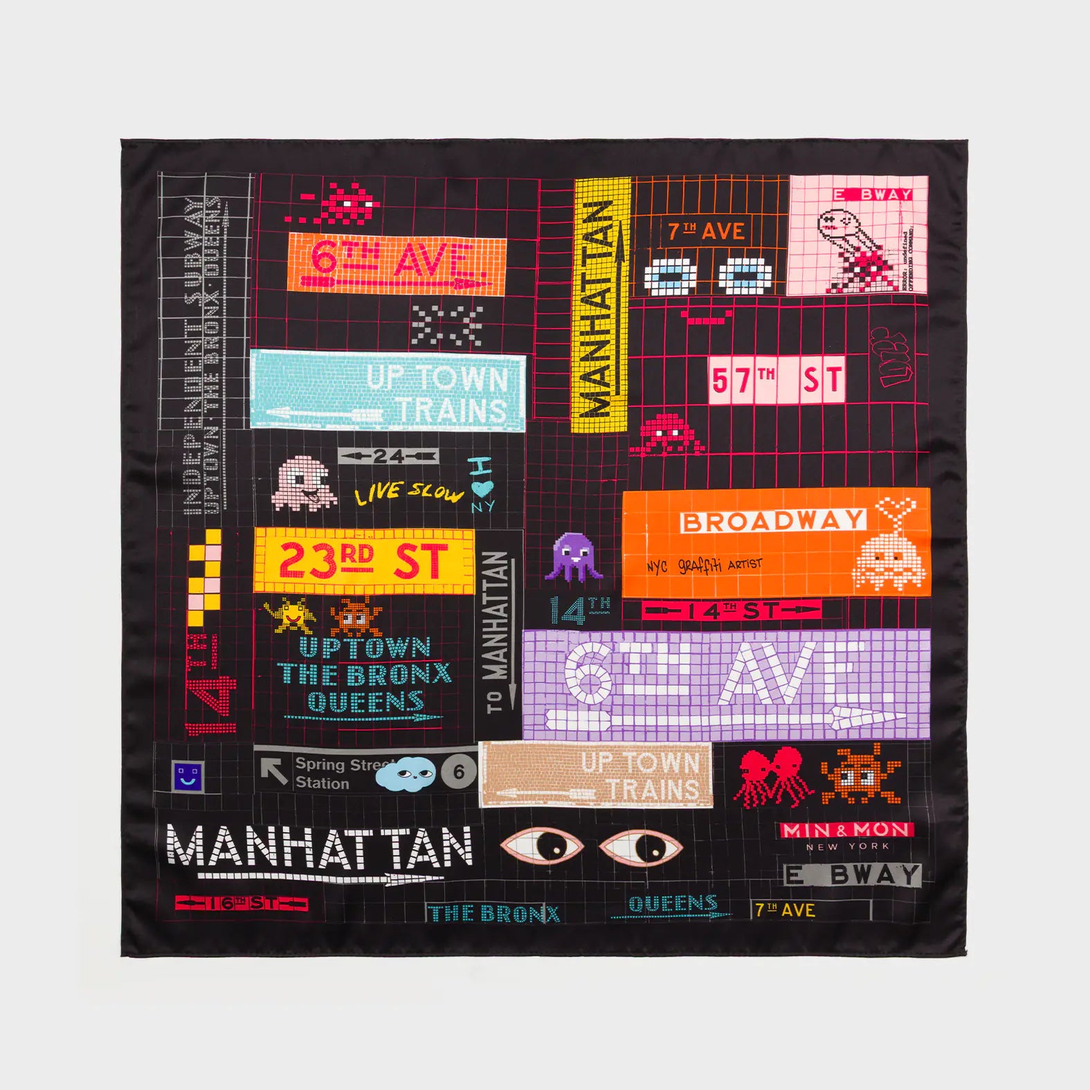 Black Silk Scarf - Subway Stories - front