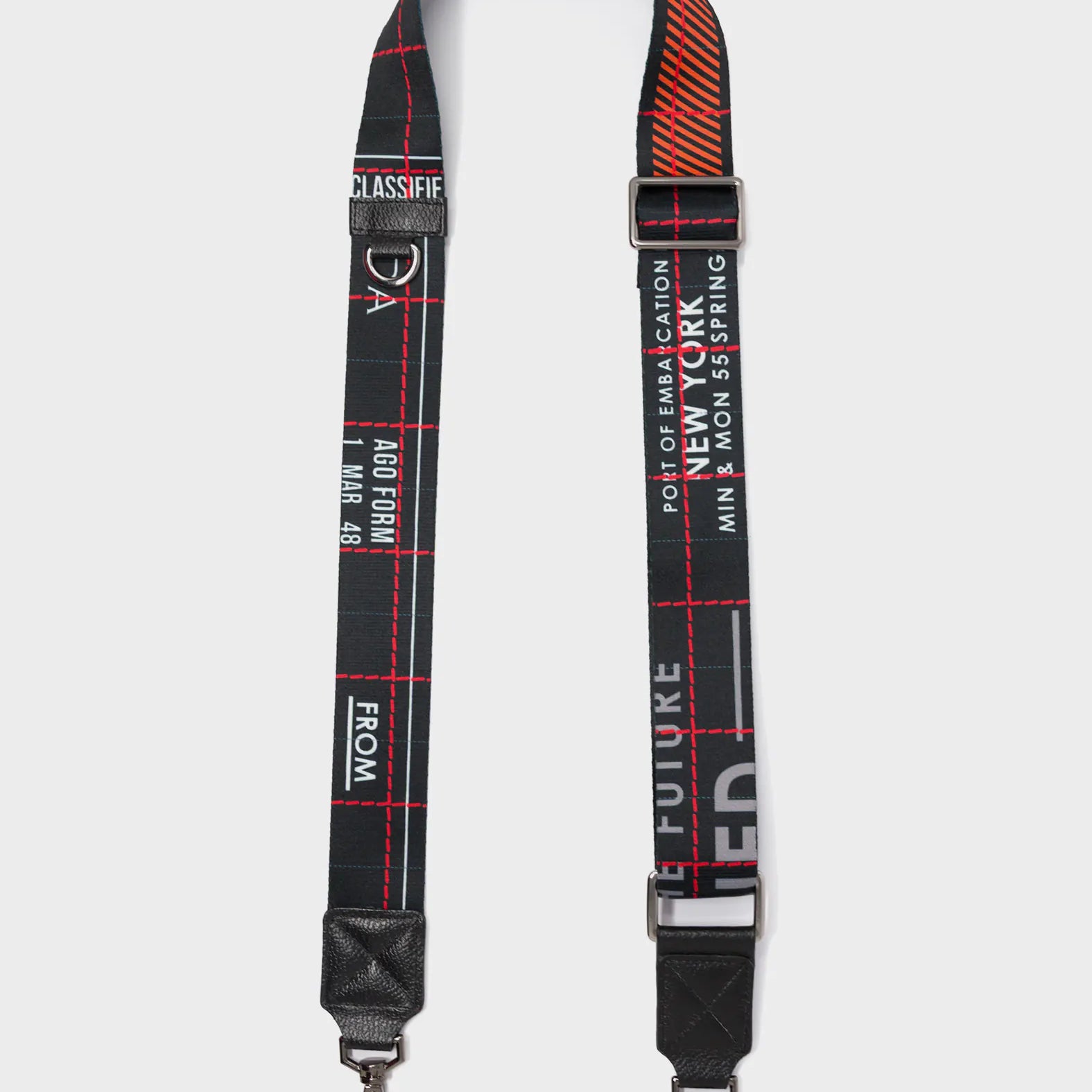 Detachable Black Nylon Strap - Lovestitch Print - Open View