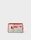 Simon Cream and Poppy Red Leather Cosmetic Case - Kind Type Design