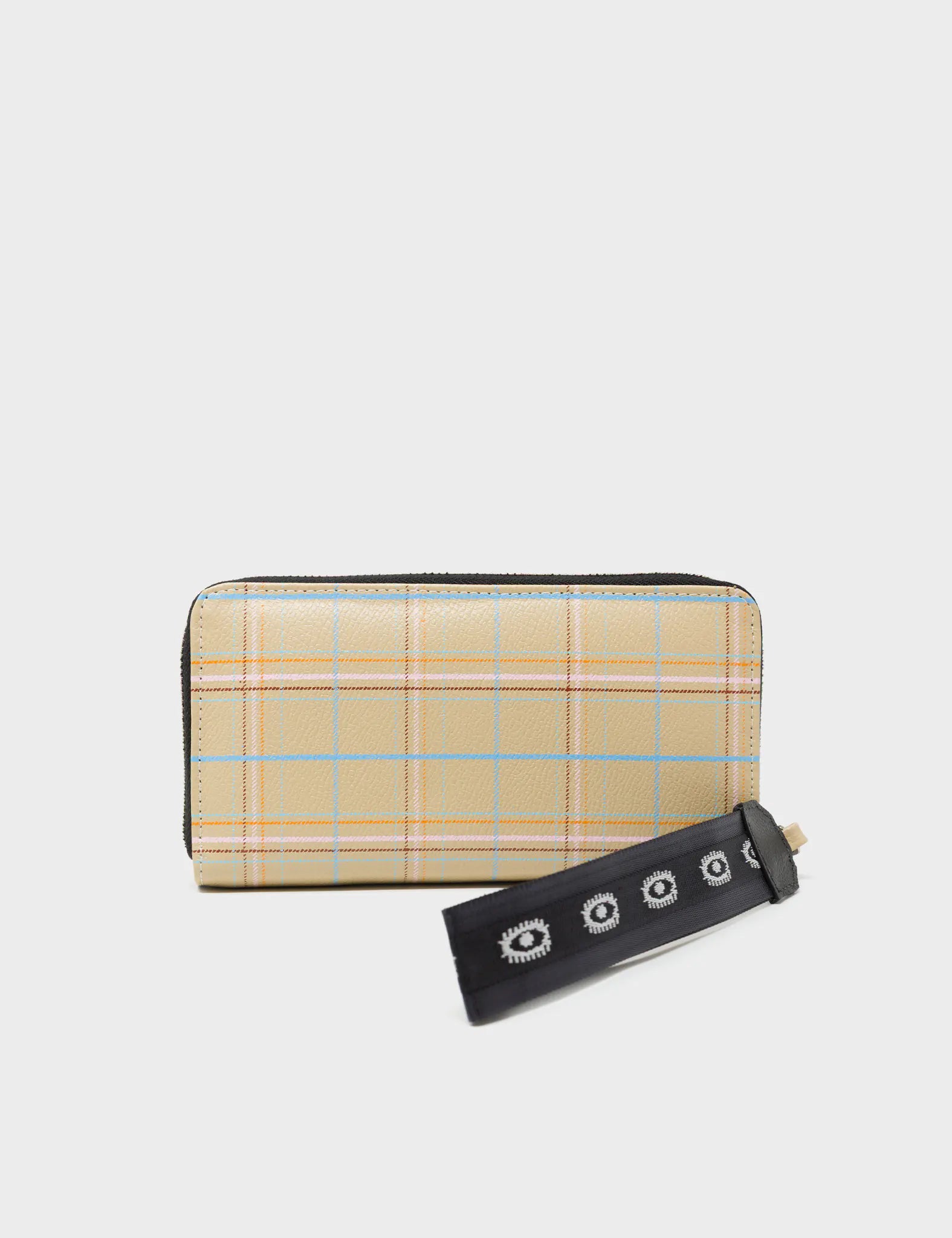 Francis Taos Taupe Leather Wallet - Winged Tiger Embroidery - Back